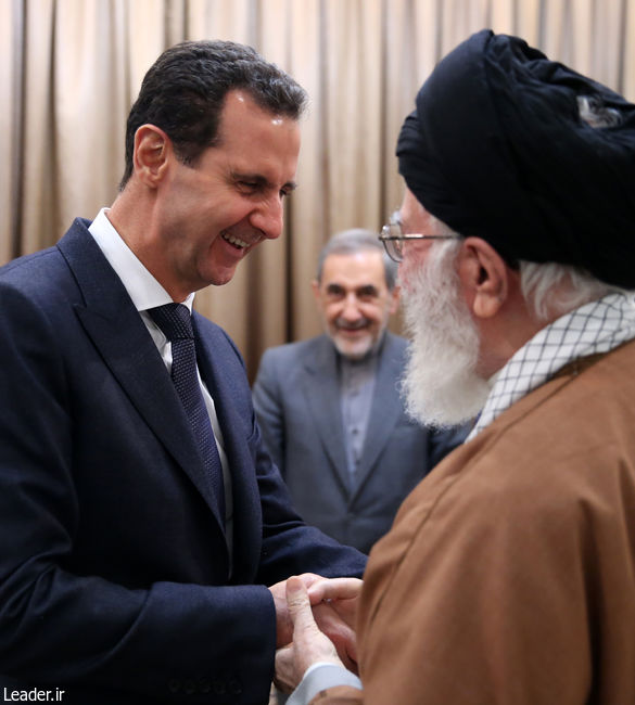 Ayatollah Khamenei receives the Syrian President and his entourage