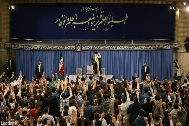 Ayatollah Khamenei receives a group of university students
