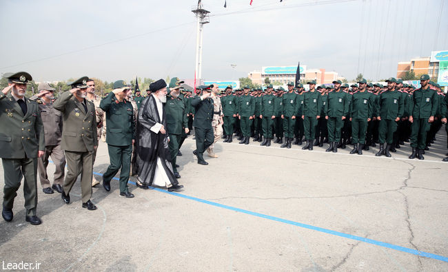 Ayatollah Khamenei attends graduation ceremony for the student officers