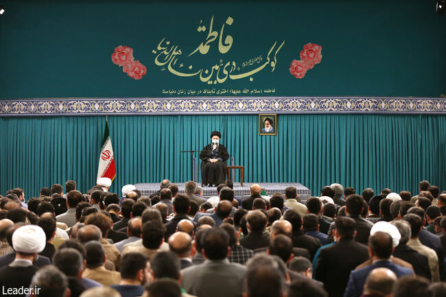 The Leader of the Islamic Revolution in a meeting with a group of eulogists and poets of Ahl al-Bayt (s.a)
