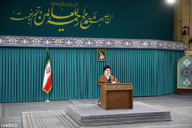 The leader in a live televised speech on the Eid al-Mab'ath