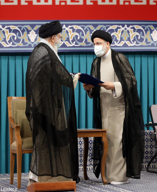The Leader of the Islamic Revolution at the 13th presidential inauguration ceremony