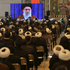 A video meeting with a group of people of Qom